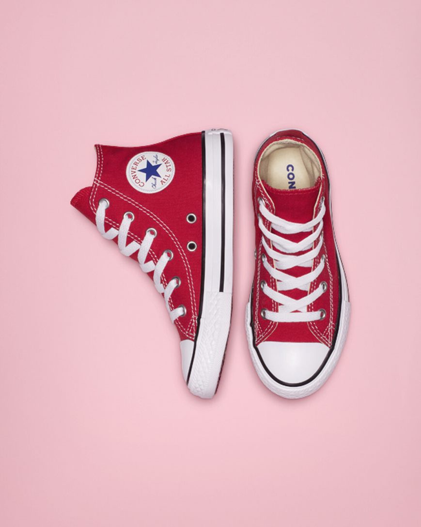 Dívčí Boty Vysoké Converse Chuck Taylor All Star Classic Červené | CZ HBFY36